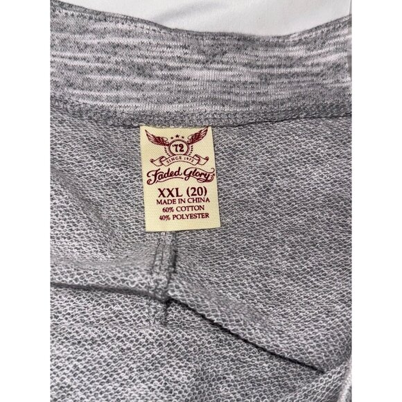 Faded Glory Heather Gray Tunic Style T-Shirt XXL 20 Cotton/Polyester Blend Women - Picture 2 of 4